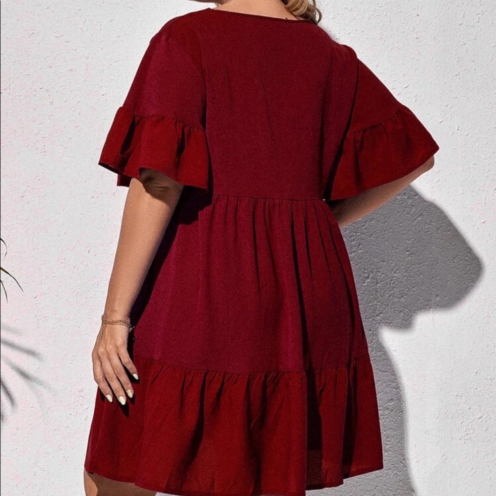 Boho ruffle hem smock dress - Picture 9 of 16